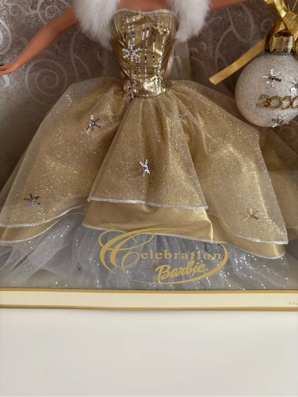 NIB 2000 Celebration Barbie Doll Special Edition Holiday Gold Dress Mattel